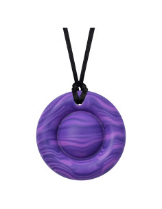 Collar Masticable Munchables Antiestrés Púrpura Ondulado 10.8cm
