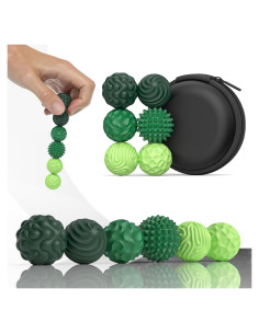 Bolas Magnéticas Antiestrés FZChenrry - Juguete Sensorial Verde 6 Piezas