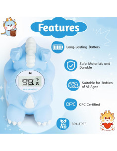 Termómetro de baño para bebés JARMAPOZ - Flotante y seguro 2