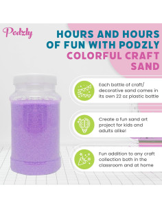 Arena de Jugar Colorida Podzly 12 Colores 622g - Manualidades 2