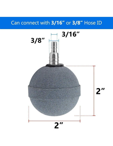 Piedra de Aire Cilindro Quickun 2" para Acuario y Hidroponía
