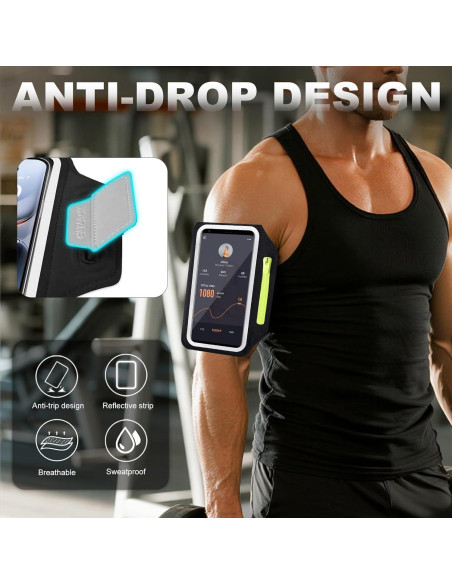 Banda de Correr PEDVSTY para Teléfonos hasta 6.8" Negra