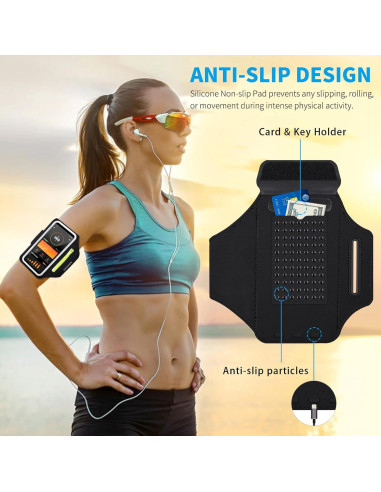 Banda de Correr PEDVSTY para Teléfonos hasta 6.8" Negra