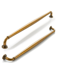 Tiradores de Gabinete Khtumeware 18" Latón Antiguo 10 Piezas