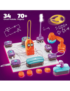 Kit de Circuitos Electrónicos SMILESSKIDDO 34 Piezas 70+ Proyectos 2