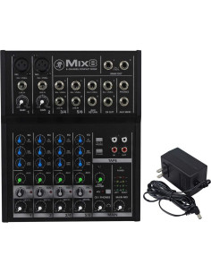 Mezclador Compacto Mackie Mix8 de 8 Canales + Cable XLR 6.1m 2