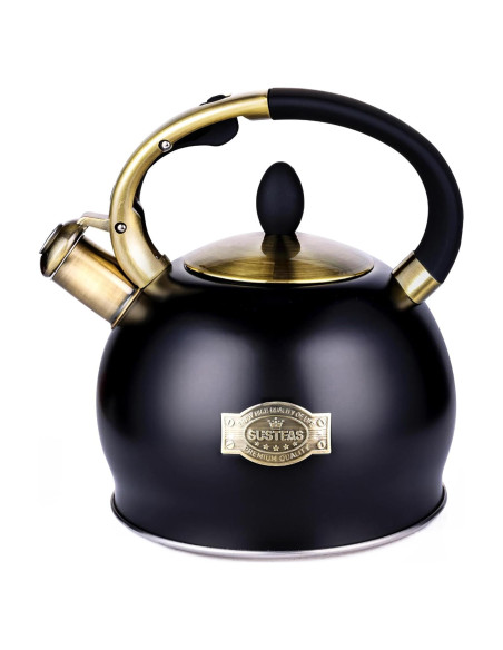 Tetera Silbante SUSTEAS de Acero Inoxidable 2.5L con Mitón