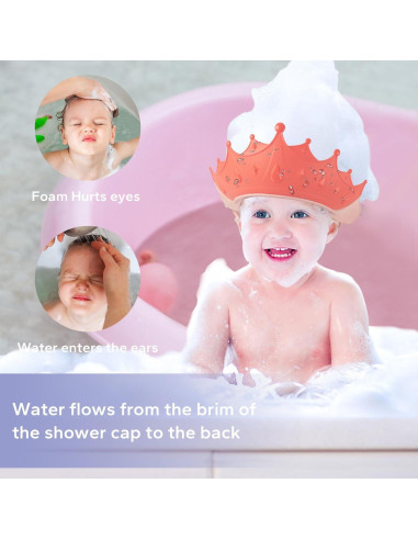 Gorro de Ducha para Bebés FUNUPUP con Taza de Enjuague Amarillo