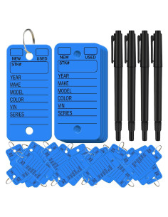 500 Etiquetas de Llave Gersoniel con Anillos y 4 Bolígrafos