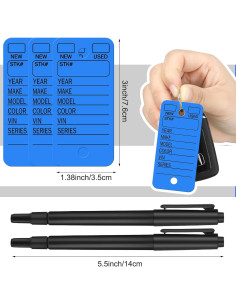 500 Etiquetas de Llave Gersoniel con Anillos y 4 Bolígrafos 2