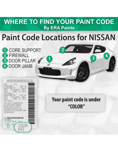 Pintura de Tocar ERA RAQ Azul Grafito para NISSAN 7.4 ml