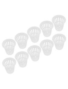 Canastas Hidropónicas 10 Pcs EBTOOLS 5.08 cm Plástico Blanco
