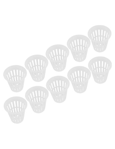 Canastas Hidropónicas 10 Pcs EBTOOLS 5.08 cm Plástico Blanco