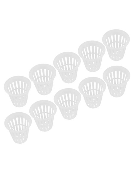 Canastas Hidropónicas 10 Pcs EBTOOLS 5.08 cm Plástico Blanco