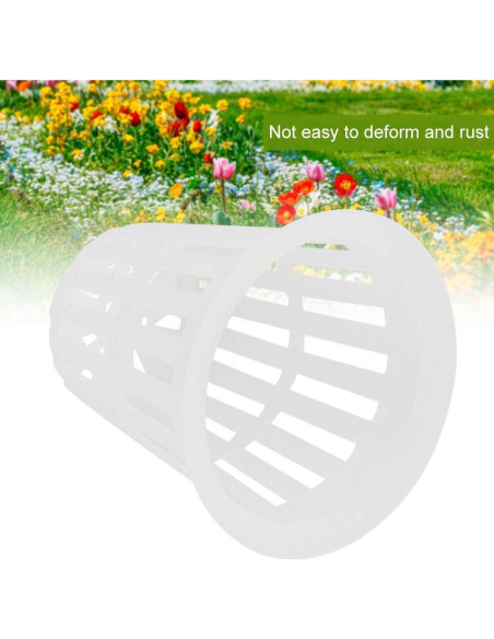 Canastas Hidropónicas 10 Pcs EBTOOLS 5.08 cm Plástico Blanco