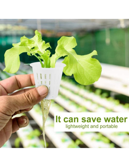 Canastas Hidropónicas 10 Pcs EBTOOLS 5.08 cm Plástico Blanco