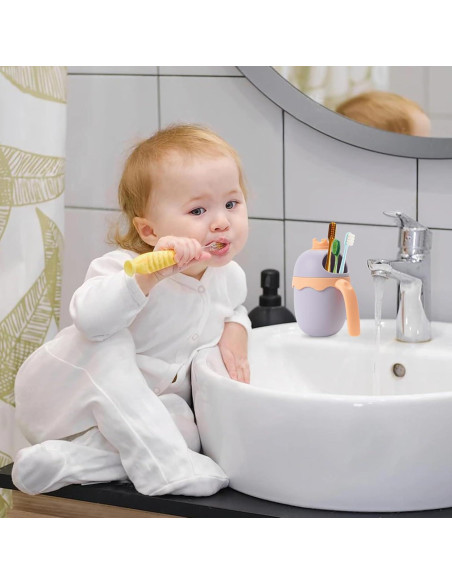 Gorro de Ducha para Bebés FUNUPUP con Taza de Enjuague Amarillo