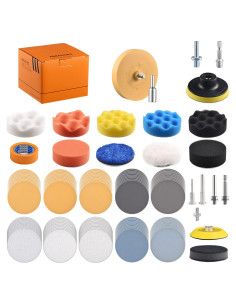 Kit de Pulido de Taladro 3" 122 Piezas Tshya - Discos Lijado