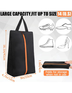 Bolsa Organizadora de Calzado TOBWOLF Impermeable Naranja 2