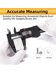 Calibrador Digital UNIPEC 15 cm LCD Alta Precisión Negro 2