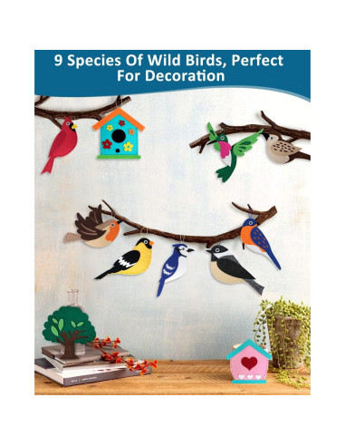 Kit de Costura de Aves Silvestres CiyvoLyeen para Niños - 12 Proyectos