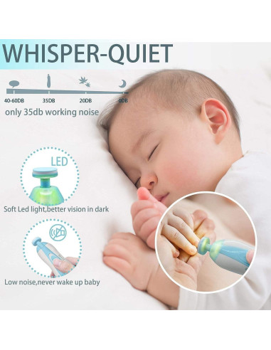 Afilador de Uñas Eléctrico AVOA para Bebés - Corte Seguro y Rápido