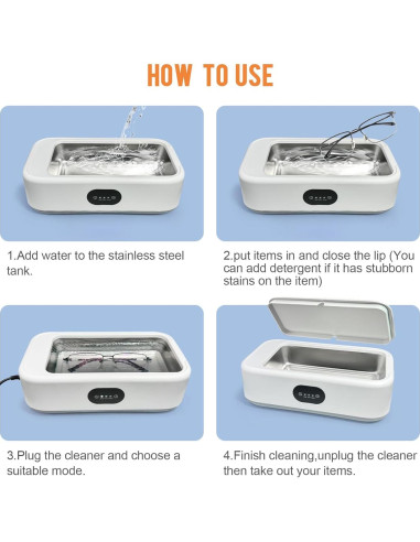 Máquina de Limpieza Ultrasónica MTWML 640ml 40W 49kHz