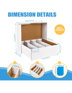 Paquete de 4 cajas de almacenamiento de tarjetas Bentoward 2