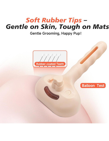 Cepillo Deshedding Autolimpiante CHENJIU para Perros y Gatos Rosa