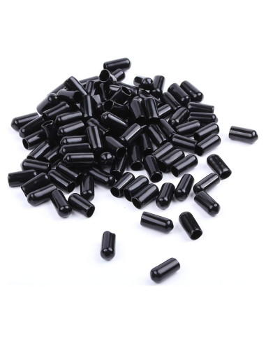 100 Tapas de Polvo para Vertedores LEGERM - Goma Negra