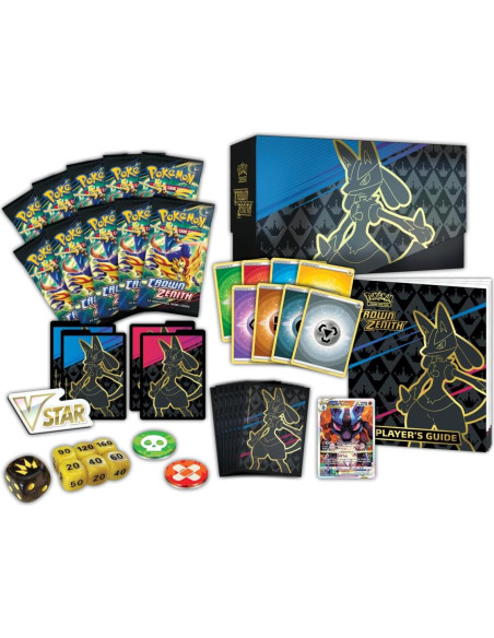 Caja de Entrenador Élite Pokémon TCG Crown Zenith con Lucario VSTAR Caja de Entrenador Élite Pokémon TCG Crown Zenith con Lucario VSTAR