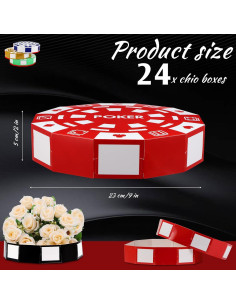24 Cajas de Decoración de Fiesta Casino Silipull 22.86 cm 2