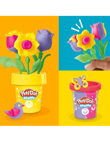 Set de Flores Play-Doh Hasbro - 2 Moldes 3D para Niños