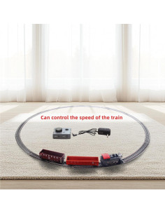 Conjunto de trenes eléctricos HO HRZPACT locomotora negra control remoto 2