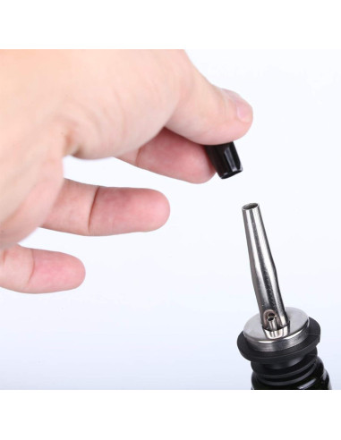 100 Tapas de Polvo para Vertedores LEGERM - Goma Negra