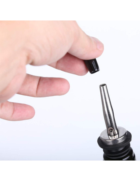 100 Tapas de Polvo para Vertedores LEGERM - Goma Negra