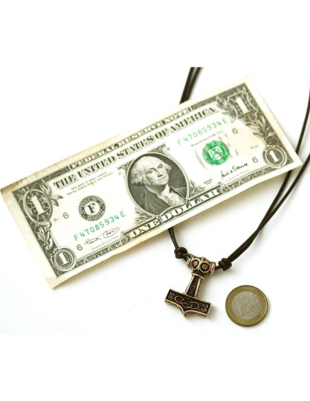 Colgante Martillo de Thor Mjolnir Bronce LynnAround 3.6cm