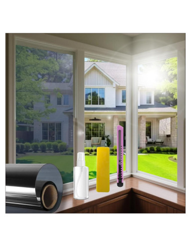 Película de Privacidad Estática GlowHome 44.5x199.8cm Negra