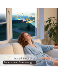 Película de Privacidad Estática GlowHome 44.5x199.8cm Negra 2