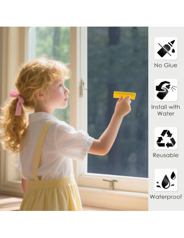 Película de Privacidad Estática GlowHome 44.5x199.8cm Negra