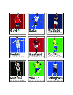 Conjunto de 9 Posters de Fútbol BigWig Prints para Niños