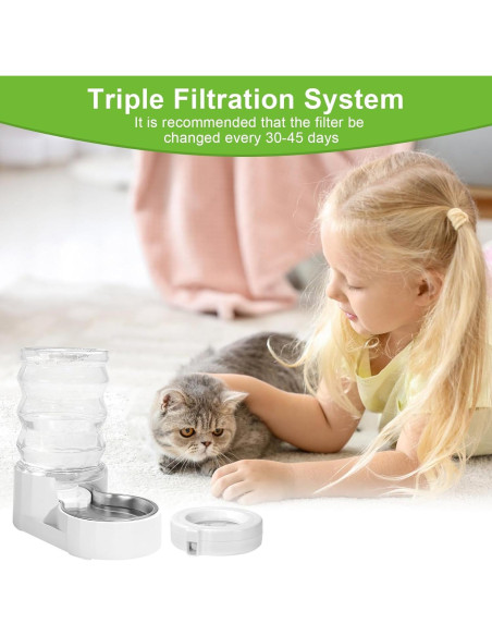 Filtros de agua para mascotas Bravelk 4 Pcs, 9.8 cm, 3L-8L