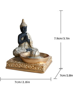 Soporte de Incienso Buda Kaly Arts - Decoración Zen Oro 2