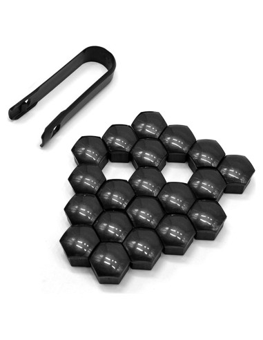 Cubiertas de Tuercas de Rueda KUQUTIDY 17mm Antirrobo 20PCS