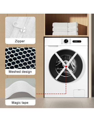 2 Bolsas de Lavado para Zapatos NEW NOAM - Malla 38x42 cm