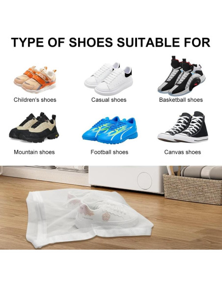 2 Bolsas de Lavado para Zapatos NEW NOAM - Malla 38x42 cm