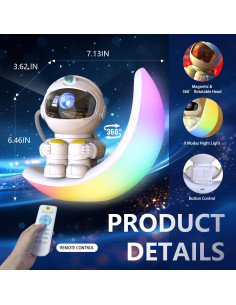 Proyector Galáctico Astronauta Langweisi 3 en 1 con Control Remoto 2