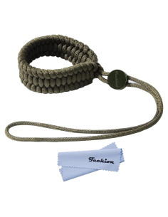 Correa de Muñeca Ajustable Paracord 550 Verde Militar para Cámara