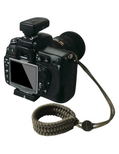 Correa de Muñeca Ajustable Paracord 550 Verde Militar para Cámara 2