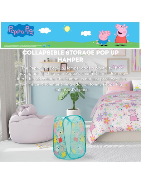 Cesta de Almacenamiento Colapsable Peppa Pig 70L